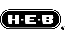 H - E - B logo in black shape