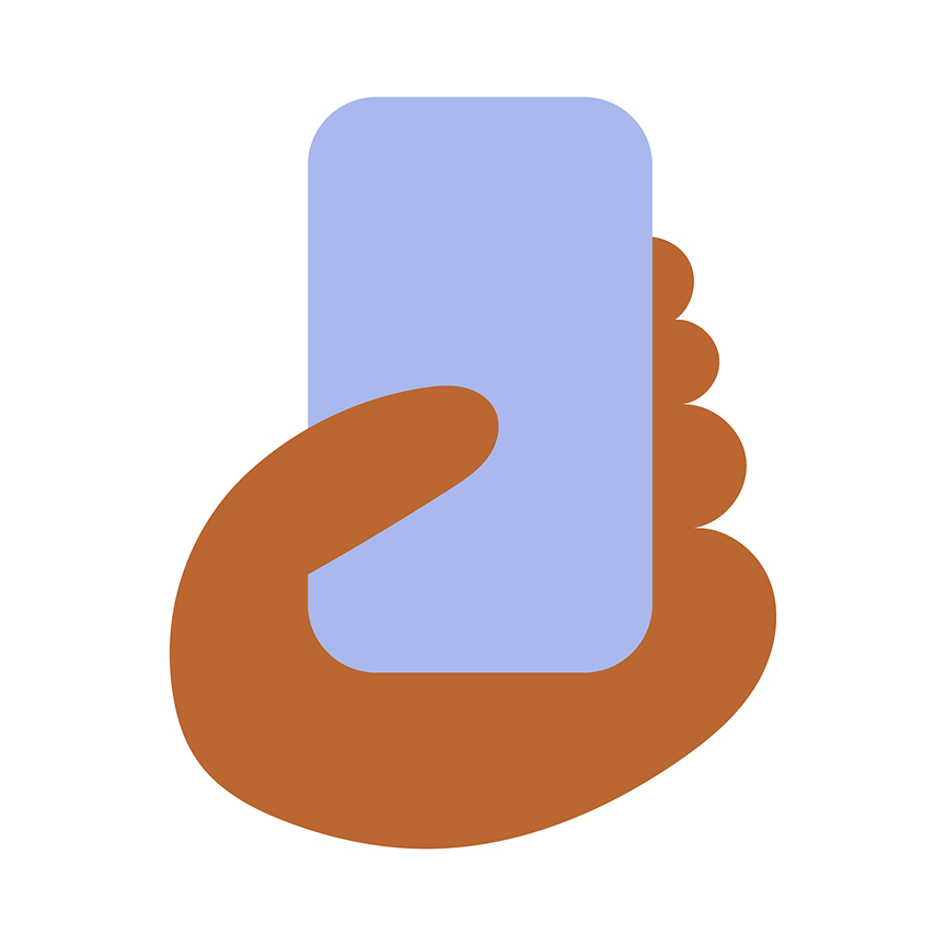hands holding phone