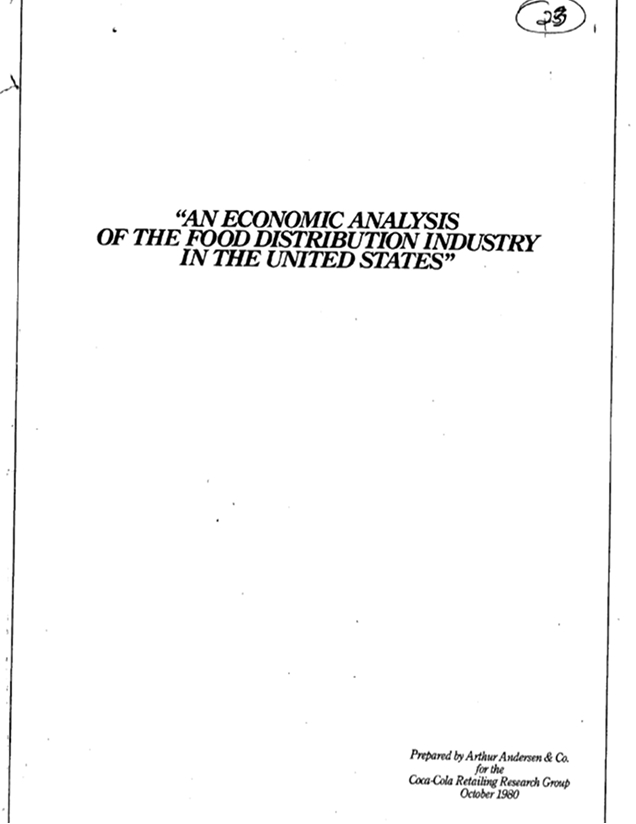 An Economic Analysis of the Food Distribution Industry in the United States report cover scan