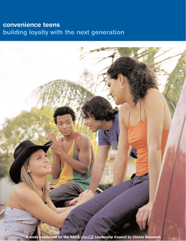 Convenience Teens: Building Loyalty With the Next Generation, with image of teens socializing
