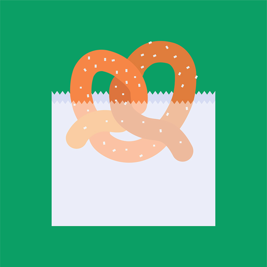 pretzel in bag