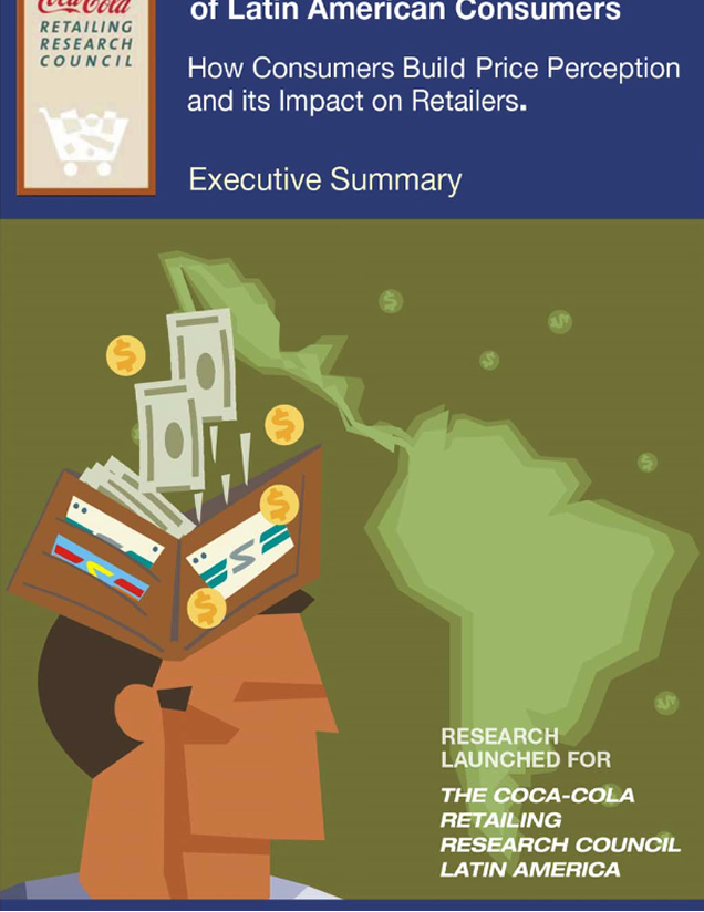 inside the minds and pockets of latin american consumers report cover with graphic of man with money and wallet coming out of head