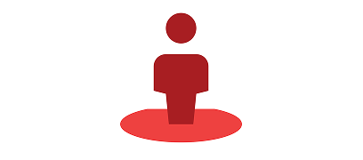 Person standing in a circle icon
